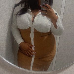 Bonds on dress to the knees